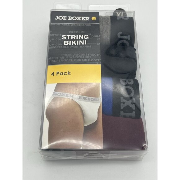 Vintage Kmart Joe Boxer Men’s XL 4 Pack String Bikini 100% Cotton NEW - Picture 1 of 5